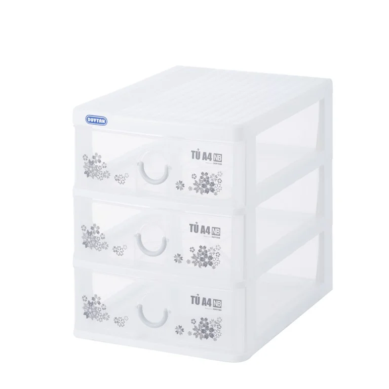 Tủ nhựa A4 nắp bằng DT 3 ngăn 343/3